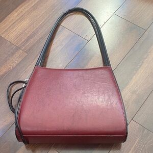 Fun Burgundy faux- Leather Handbag